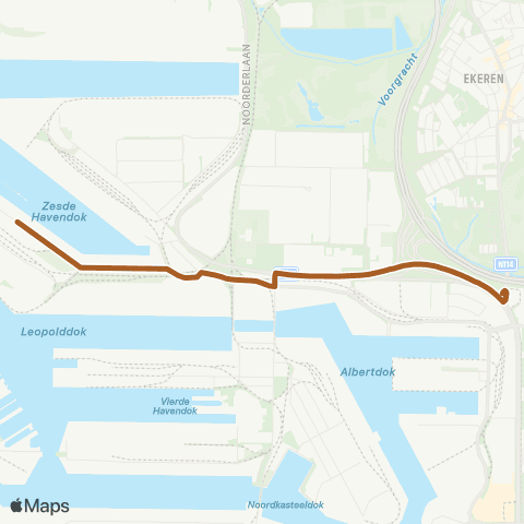 De Lijn P+R Luchtbal - Kaai 210 CMB ( - AOR) map
