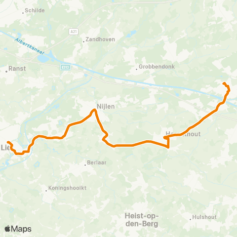 De Lijn Lier - Nijlen - Herenthout - Herentals map