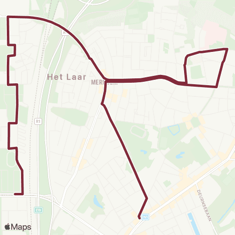 De Lijn Merksem Nolfplein - AZ Jan Palfijn - Luchtbal map
