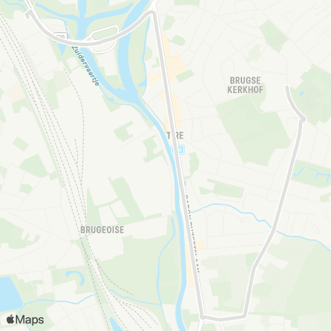 De Lijn Brugge Station - Assebroek Weidestraat map