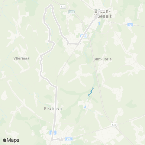 De Lijn Tongeren - Bilzen map