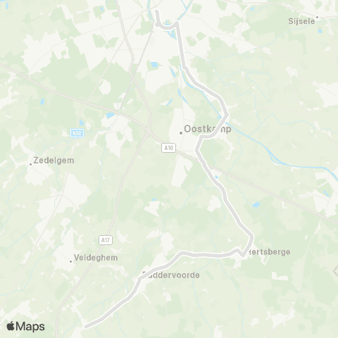De Lijn Brugge - Moerbrugge - Hertsberge - Ruddervoorde map