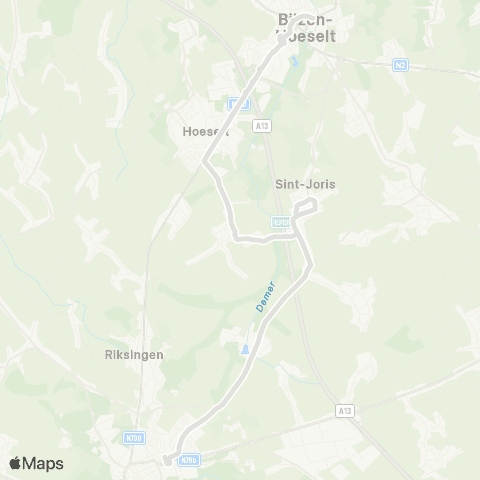 De Lijn Tongeren - Bilzen map