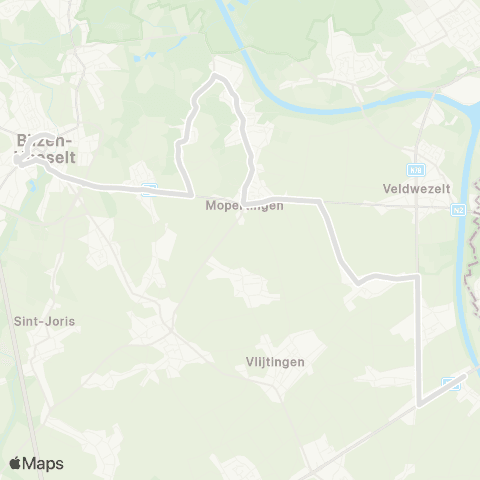 De Lijn Vroenhoven - Bilzen map