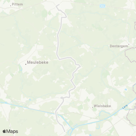 De Lijn Ooigem - Oostrozebeke - Ginste - Marialoop - Tielt map