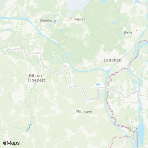 De Lijn Beverst - Maastricht map