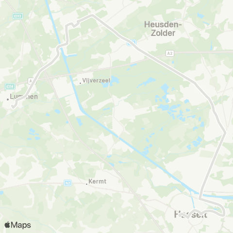 De Lijn Lummen - Hasselt map