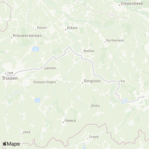 De Lijn Sint-Truiden - Tongeren map