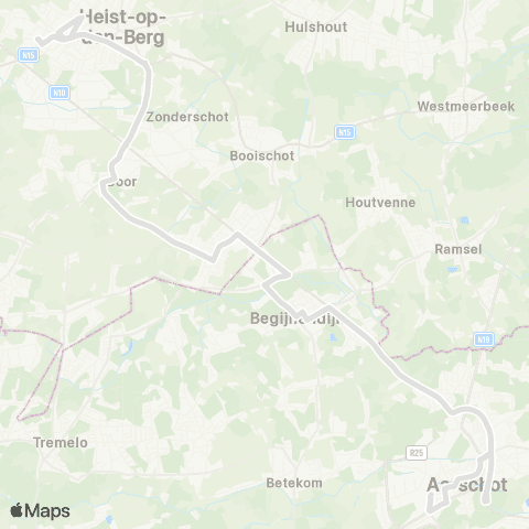 De Lijn Aarschot - Begijnendijk - Pijpelheide - Heist-op-den-Berg map
