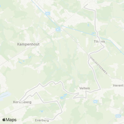 De Lijn Everberg - Kortenberg - Veltem - Tildonk - Haacht map