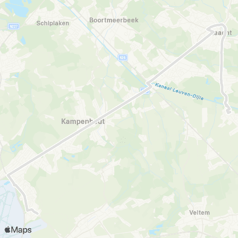 De Lijn Steenokkerzeel - Haacht - Tildonk map