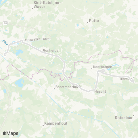 De Lijn Mechelen - Rijmenam - Haacht - Tremelo map