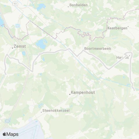 De Lijn Eppegem - Elewijt - Boortmeerbeek - Haacht - Tildonk map