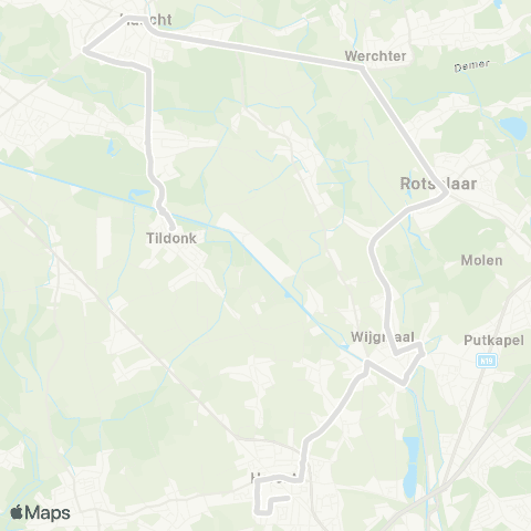 De Lijn Herent - Wijgmaal - Rotselaar - Haacht - Tildonk map