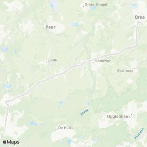 De Lijn Bree - Houthalen-Helchteren map