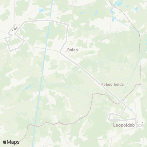 De Lijn Mol - Gompel - Balen - Heppen - Leopoldsburg map