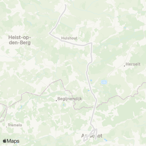 De Lijn Wiekevorst - Hulshout - Westmeerbeek - Ramsel - Aarschot map