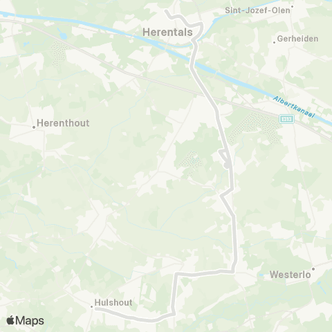 De Lijn Herentals - Olen - Voortkapel - Heultje - Hulshout map