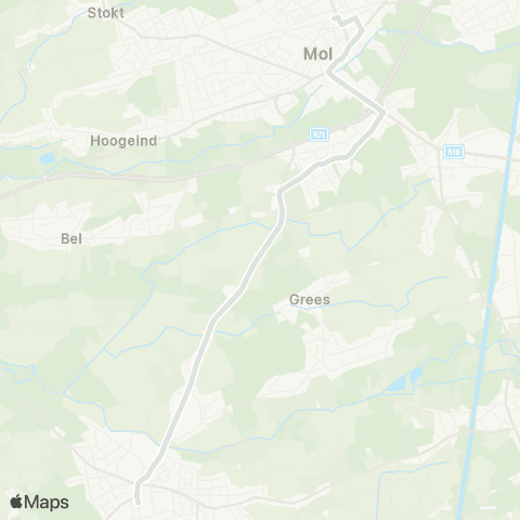 De Lijn Meerhout - Mol map