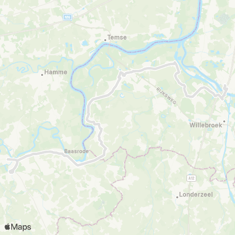 De Lijn Dendermonde - Bornem - Boom map