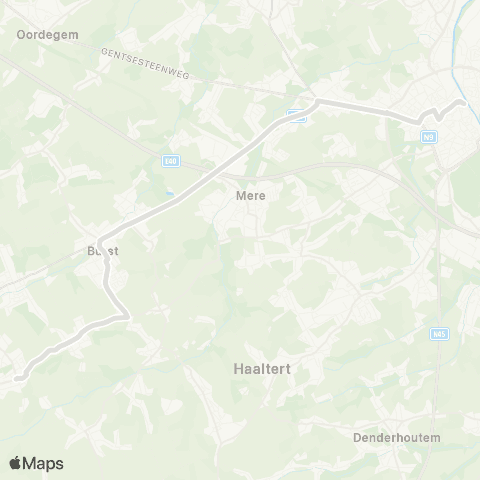 De Lijn Aalst - Erpe - Ressegem - Herzele map