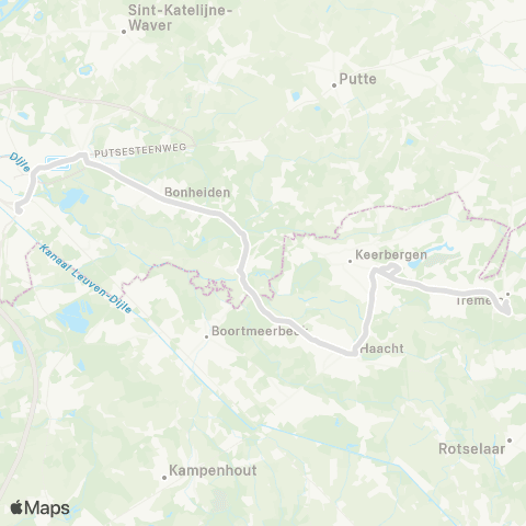 De Lijn Mechelen - Rijmenam - Haacht - Tremelo map