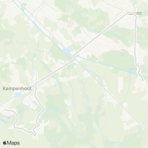 De Lijn Berg - Nederokkerzeel - Haacht - Tildonk map