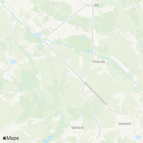 De Lijn Winksele - Buken - Haacht - Tildonk map