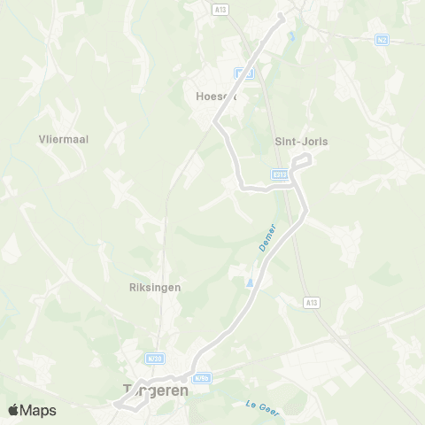 De Lijn Bilzen - Tongeren map