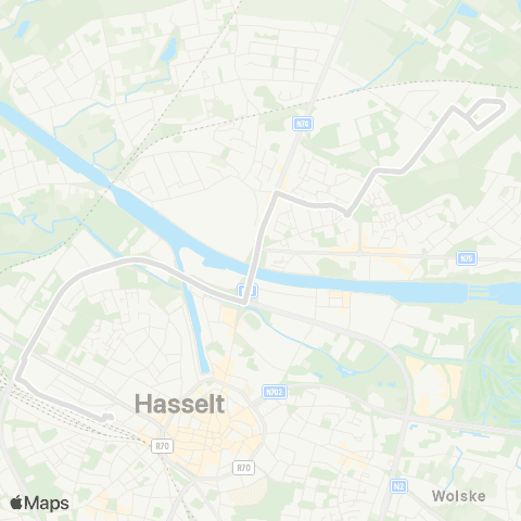 De Lijn Hasselt - Kiewit Bewel map