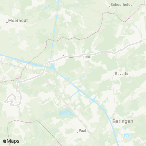 De Lijn Leopoldsburg - Tessenderlo map