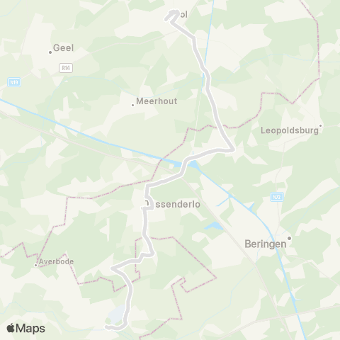 De Lijn Diest - Mol map