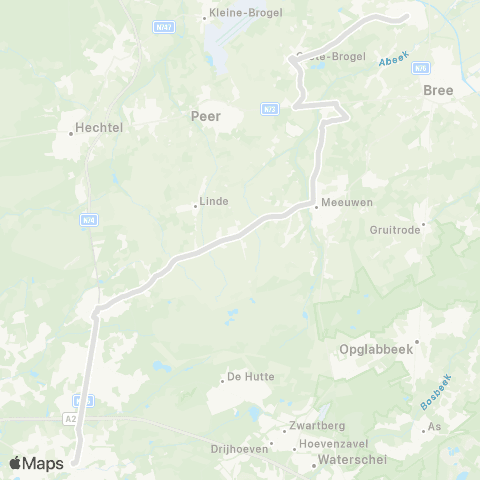 De Lijn Bocholt - Zonhoven map