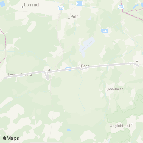 De Lijn Leopoldsburg - Bree map