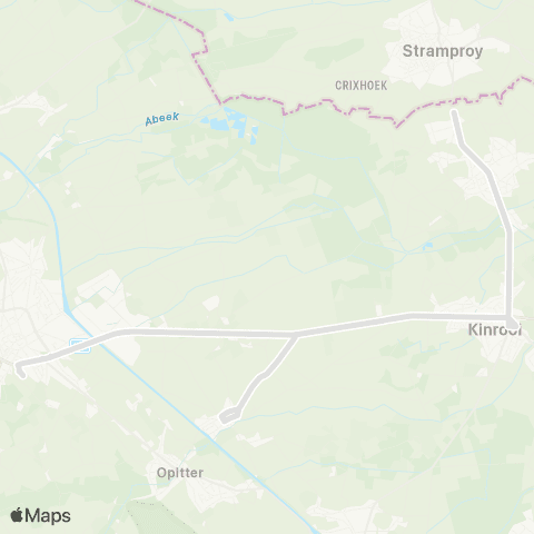 De Lijn Molenbeersel - Bree map