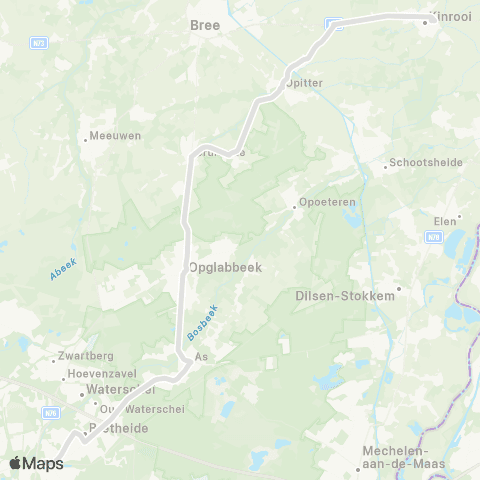 De Lijn Kinrooi - Genk map