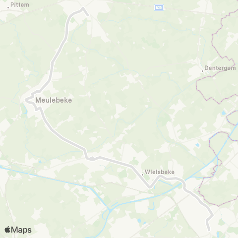 De Lijn Waregem - Wielsbeke - Oostrozebeke - Meulebeke - Tielt map