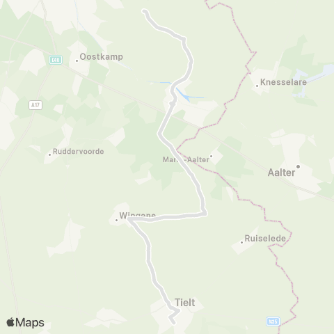 De Lijn Oedelem LTI - Beernem - Doomkerke - Wingene - Tielt map