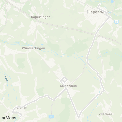 De Lijn Vliermaalroot - Diepenbeek map
