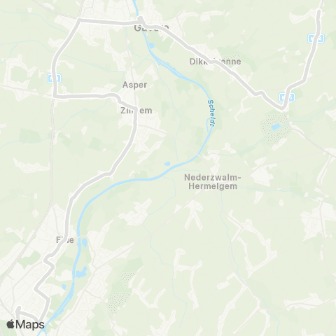 De Lijn Oudenaarde - Zingem - Gavere - Beerlegem - Baaigem map