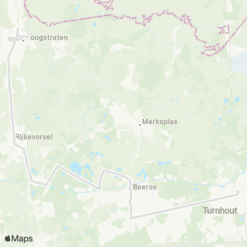 De Lijn Turnhout - Beerse - Rijkevorsel - Hoogstraten map