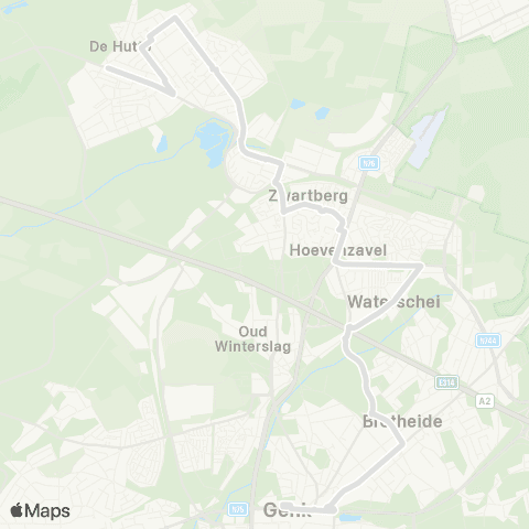 De Lijn Houthalen - Genk map