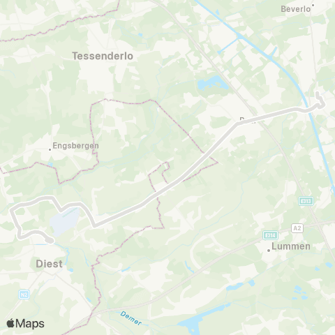 De Lijn Diest - Paal - Beringen scholen map