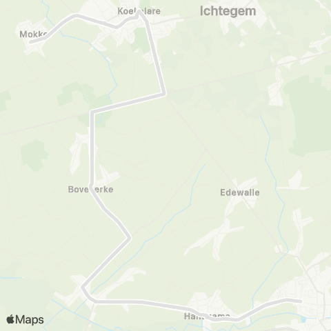 De Lijn Kortemark - Bovekerke - Koekelare - De Mokker map