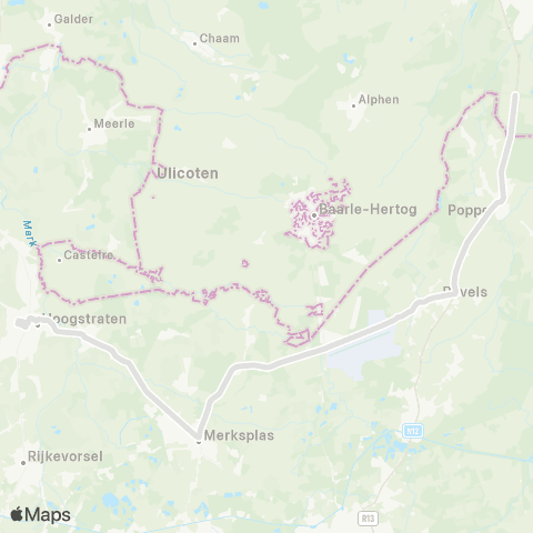De Lijn Poppel - Weelde - Merksplas - Hoogstraten map