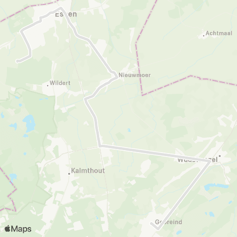 De Lijn Wuustwezel - Gooreind - Maria-Ter-Heide - scholen Essen map