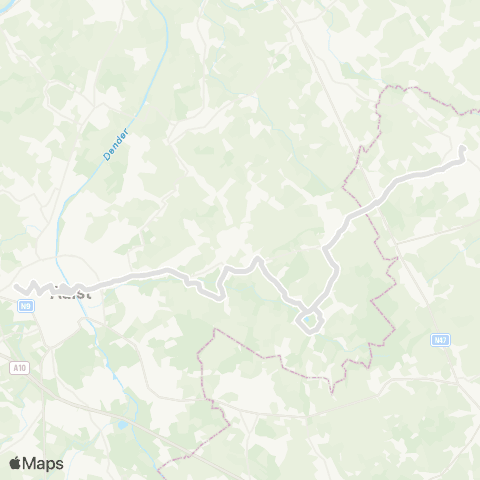 De Lijn Aalst - Meldert - Opwijk map