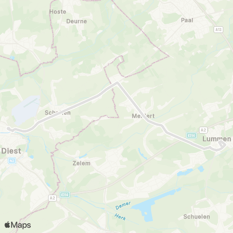 De Lijn Lummen - Diest map