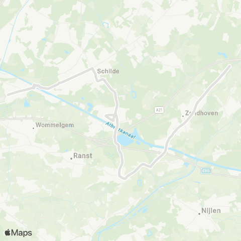 De Lijn Schilde - Zandhoven VTI map
