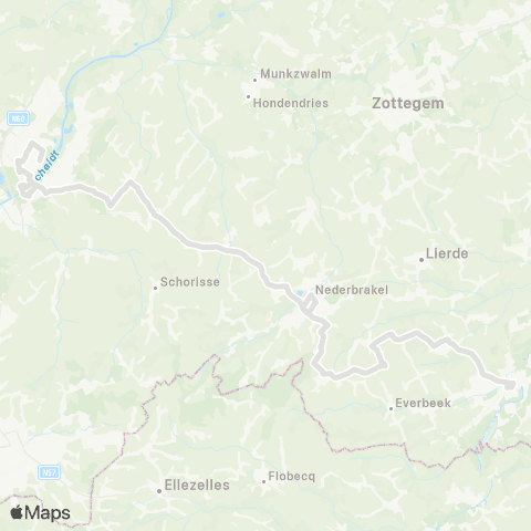 De Lijn Geraardsbergen - Parike - Brakel - Oudenaarde map